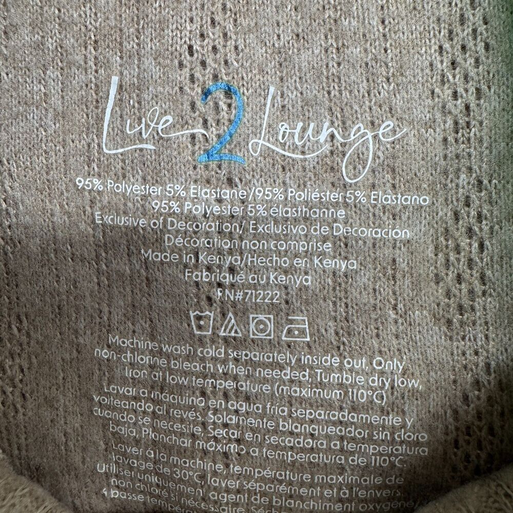 Live 2 Lounge Women Size XL Tan Textured Cable Knit 3-Piece Set NWT - Picture 4 of 4